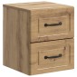 vidaXL Τοίχου Κρεμαστό Κομοδίνο 2 τμχ. Artisan Δρυς 34,5 x 33 x 40 εκ