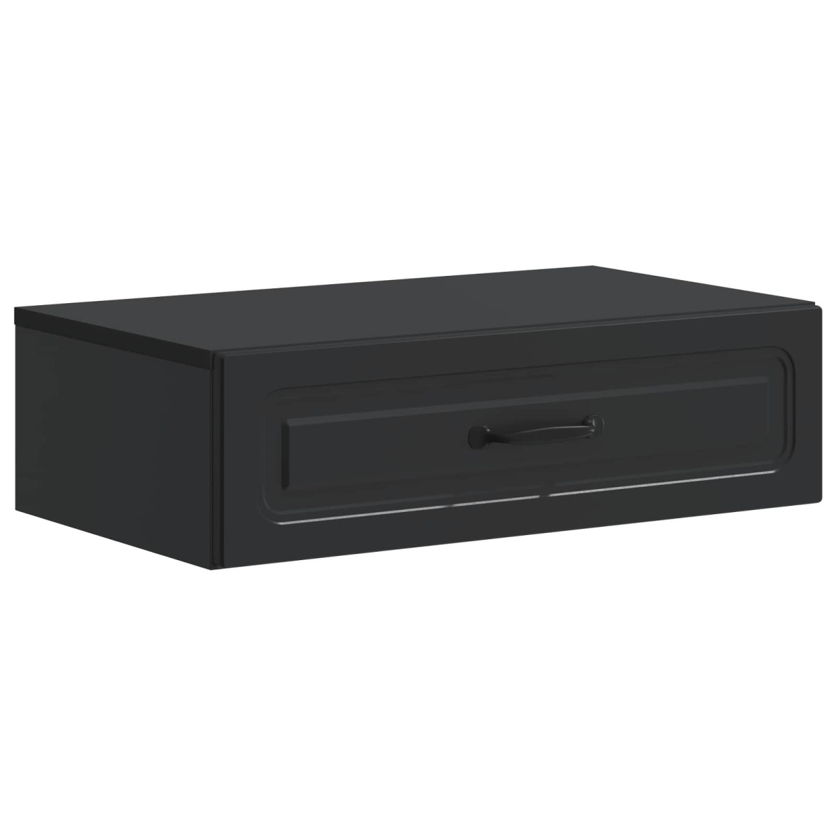 vidaXL Τραπεζάκι Τοίχου Μαύρο 59 x 34,5 x 17 εκ. Επεξεργασμένο Ξύλο