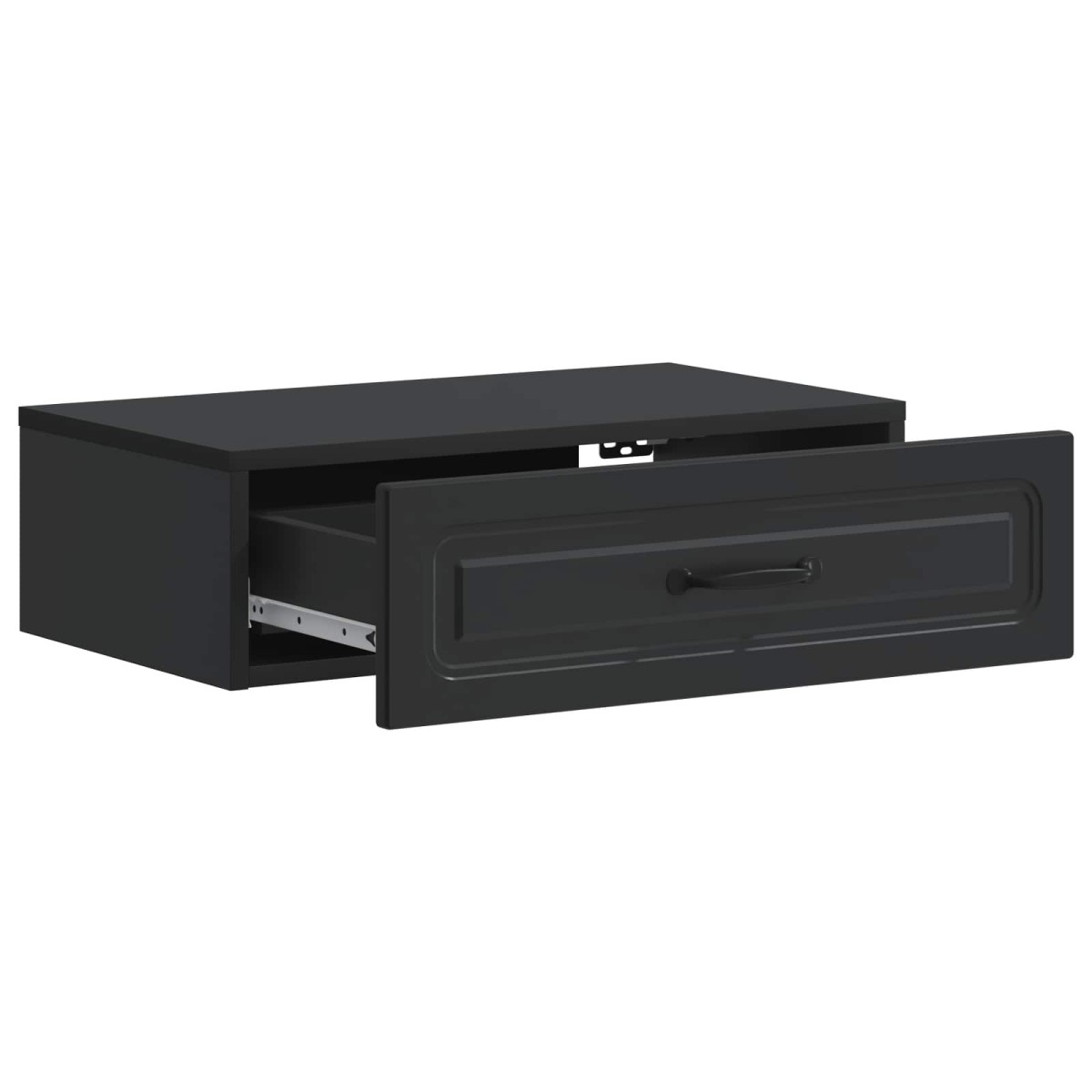 vidaXL Τραπεζάκι Τοίχου Μαύρο 59 x 34,5 x 17 εκ. Επεξεργασμένο Ξύλο