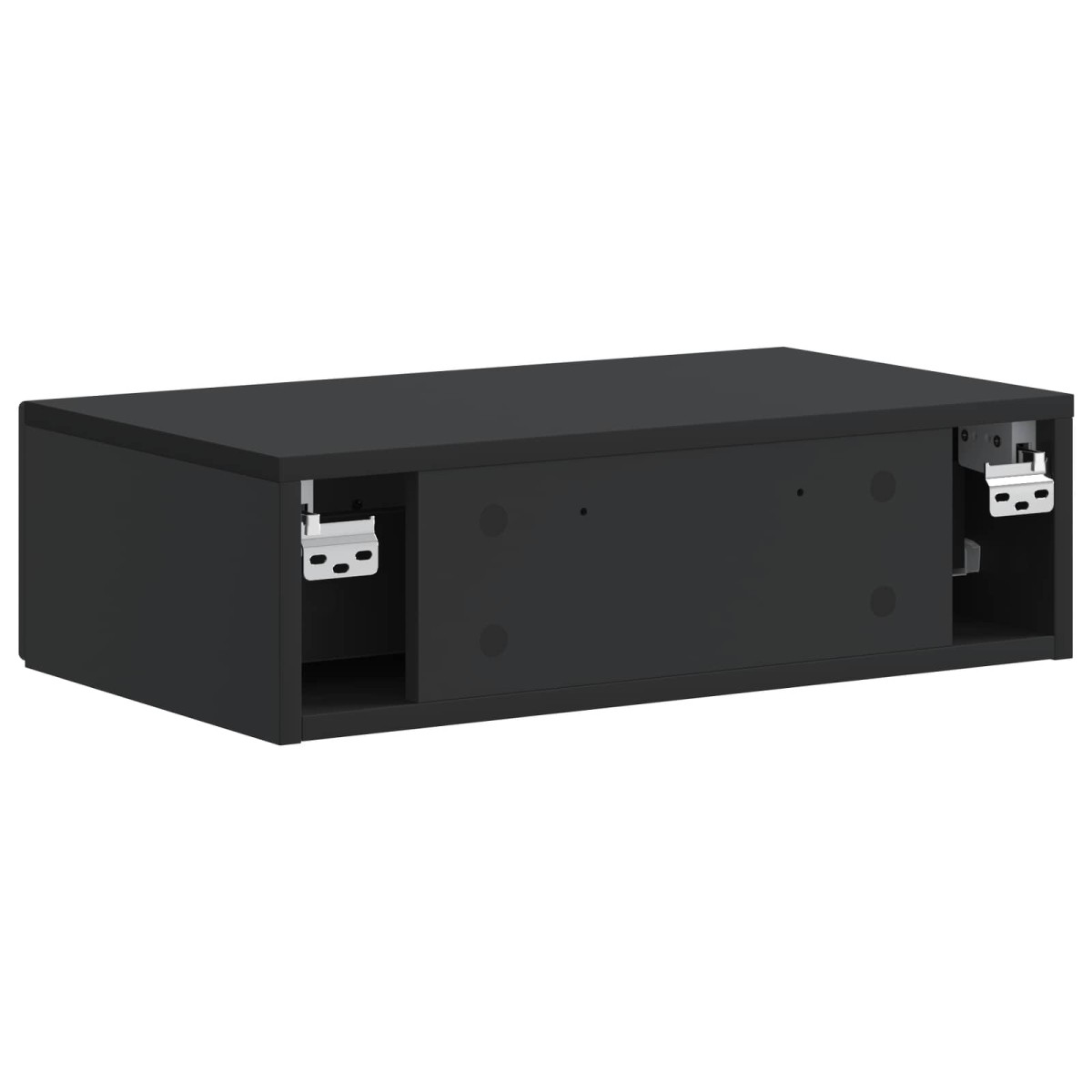 vidaXL Τραπεζάκι Τοίχου Μαύρο 59 x 34,5 x 17 εκ. Επεξεργασμένο Ξύλο