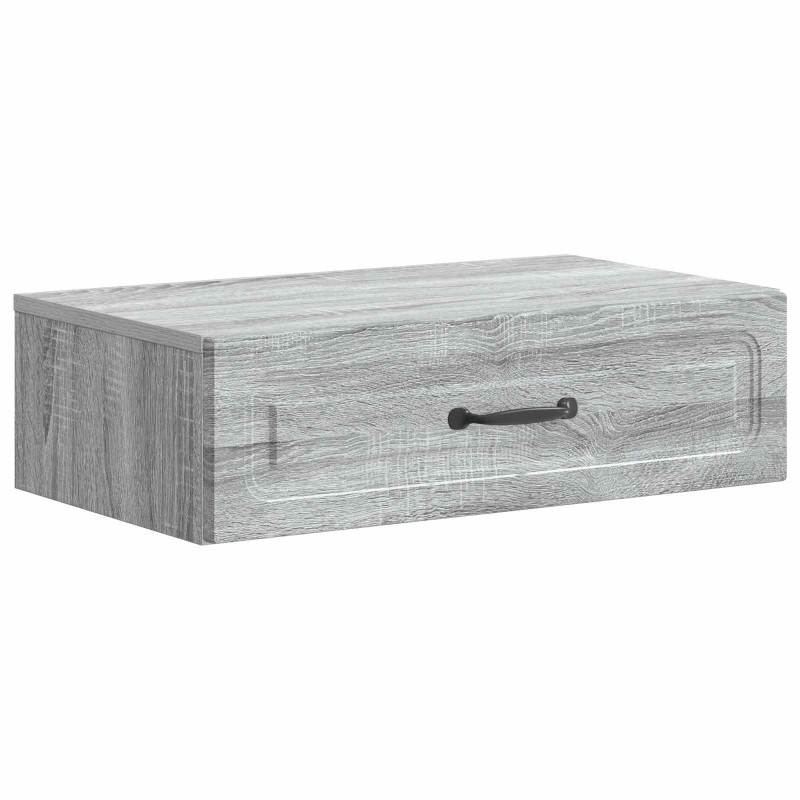 vidaXL Τραπεζάκι Τοίχου Γκρι Sonoma 59 x 34,5 x 17 εκ.