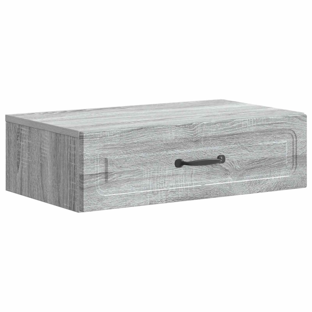 vidaXL Τραπεζάκι Τοίχου Γκρι Sonoma 59 x 34,5 x 17 εκ.