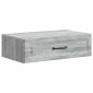 vidaXL Τραπεζάκι Τοίχου Γκρι Sonoma 59 x 34,5 x 17 εκ.
