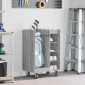 vidaXL Ντουλάπι Γκολφ με τροχούς Γκρίζο Σονομα 65 x 45 x 98 εκ