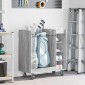 vidaXL Ντουλάπι Γκολφ με τροχούς Γκρίζο Σονομα 90 x 45 x 98 εκ