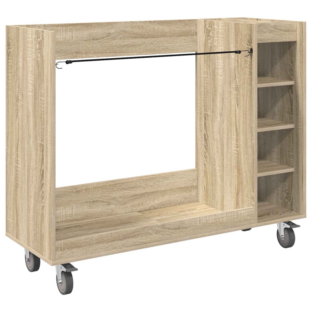 vidaXL Ντουλάπι Γκολφ με τροχούς Δρύς Sonoma 120 x 45 x 98 εκ