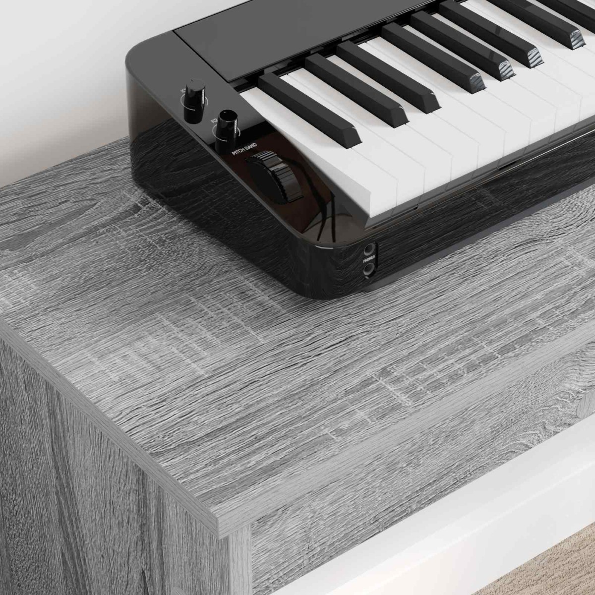 vidaXL Βάση Πληκτρολογίου Γκρίζο Σονομα 120 x 32 x 64 εκ