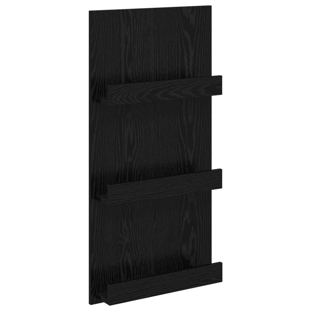 vidaXL Ράφι Περιοδικών Μαύρη Οξυά 51 x 11 x 102 εκ Επεξεργασμένο Ξύλο