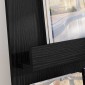 vidaXL Ράφι Περιοδικών Μαύρη Οξυά 51 x 11 x 102 εκ Επεξεργασμένο Ξύλο