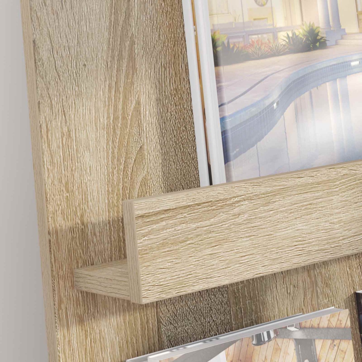 vidaXL Ράφι Περιοδικών Δρύς Sonoma 51 x 11 x 102 εκ Επεξεργασμένο Ξύλο