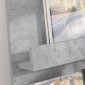 vidaXL Ράφι Περιοδικών με ράφι Σκυρόδεμα Γκρι 51 x 11 x 102 εκ