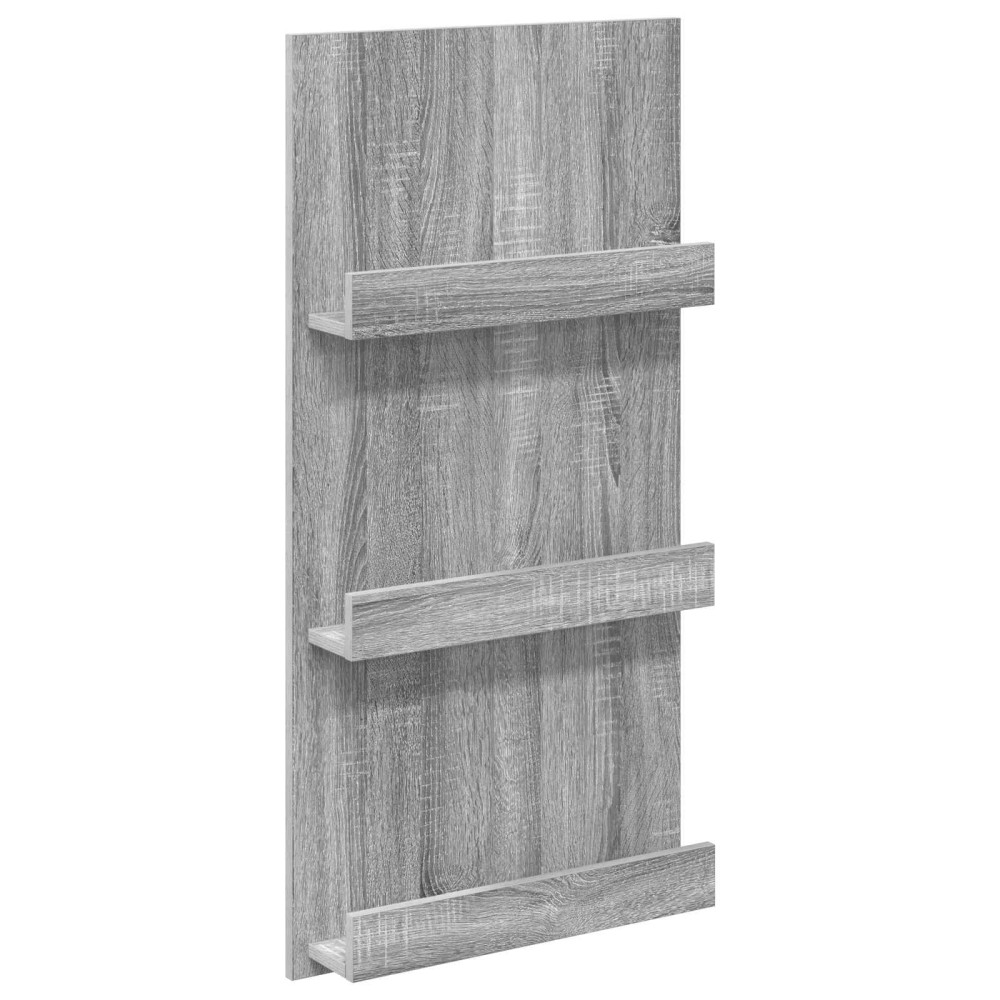 vidaXL Ράφι Περιοδικών με ράφι Γκρίζο Σονομα 51 x 11 x 102 εκ