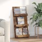 vidaXL Ράφι Περιοδικών Παλιό ξύλο 51 x 11 x 102 εκ Επεξεργασμένο Ξύλο
