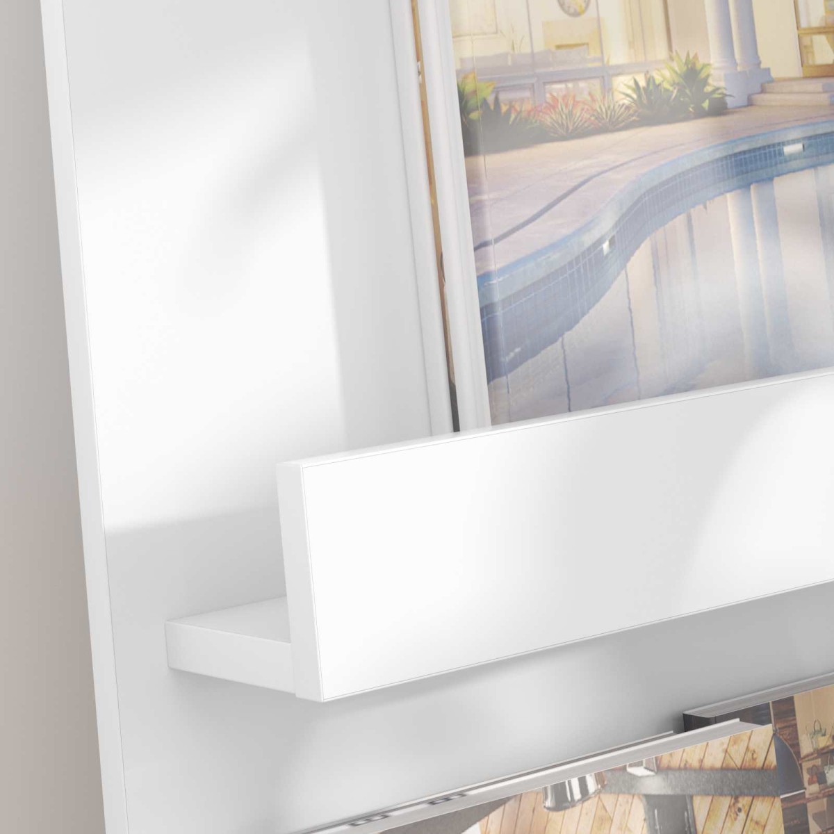 vidaXL Ράφι Περιοδικών Λευκό 43 x 11 x 102 εκ Επεξεργασμένο Ξύλο