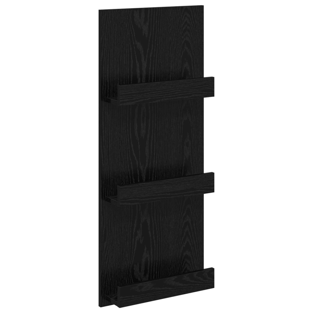 vidaXL Ράφι Περιοδικών Μαύρη Οξυά 43 x 11 x 102 εκ Επεξεργασμένο Ξύλο