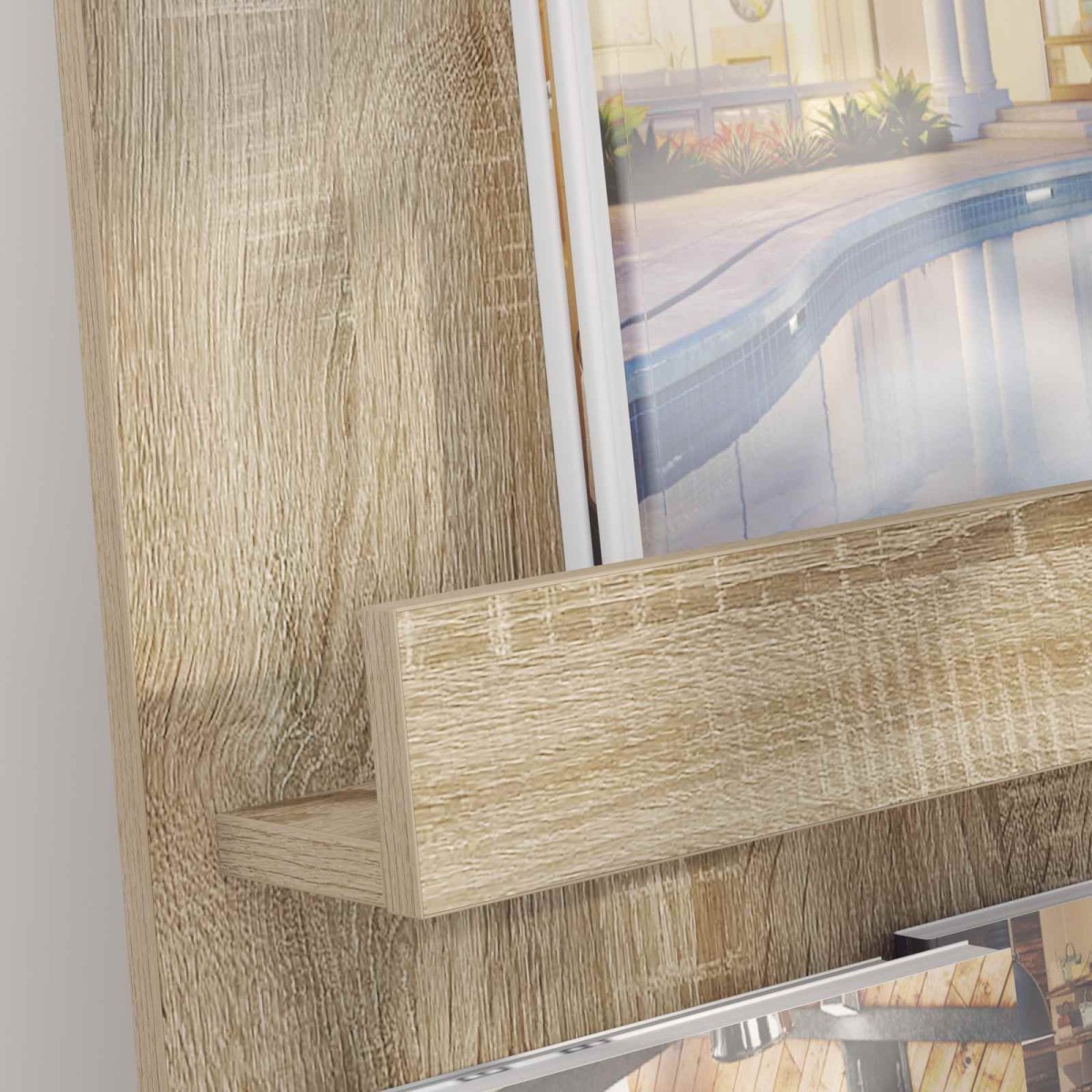 vidaXL Ράφι Περιοδικών Δρύς Sonoma 43 x 11 x 102 εκ Επεξεργασμένο Ξύλο