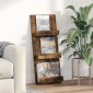 vidaXL Ράφι Περιοδικών με ράφι Καπνιστό Δρύς 43 x 11 x 102 εκ