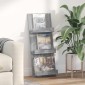 vidaXL Ράφι Περιοδικών με ράφι Γκρίζο Σονομα 43 x 11 x 102 εκ