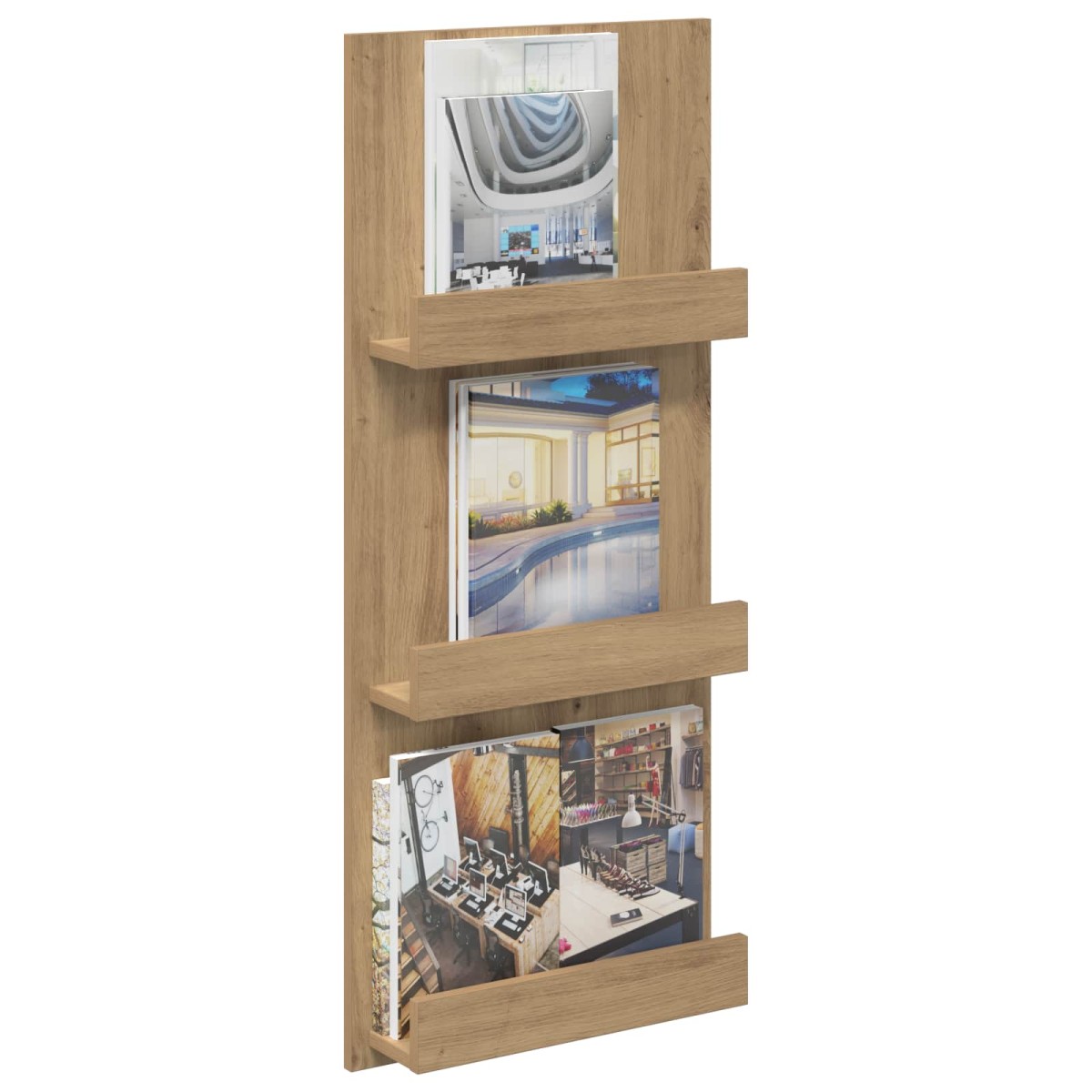 vidaXL Ράφι Περιοδικών Artisan Oak 43 x 11 x 102 εκ Επεξεργασμένο Ξύλο
