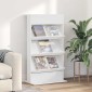 vidaXL Ράφι Περιοδικών Λευκό 70 x 41 x 126 εκ. Επεξεργασμένο Ξύλο