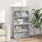 vidaXL Ράφι Περιοδικών Σκυρόδεμα Γκρι 70 x 41 x 126 εκ.