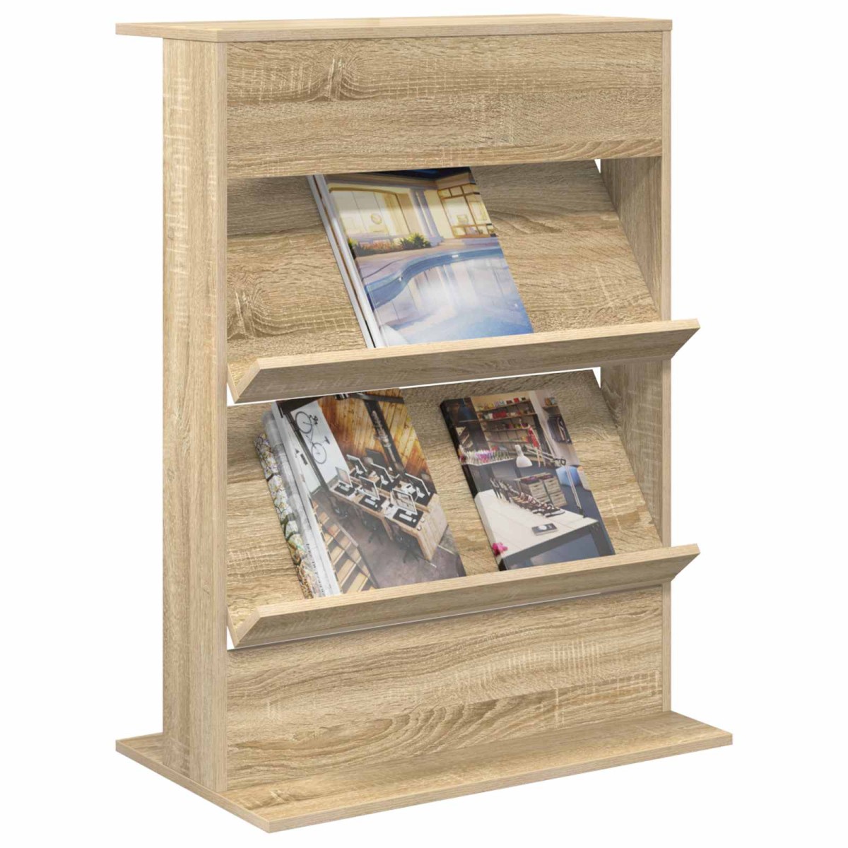 vidaXL Ράφι Περιοδικών Δρύς Sonoma 70 x 41 x 96 εκ. Επεξεργασμένο Ξύλο