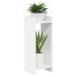 vidaXL Βάση φυτών Λευκός 30 x 30 x 80 cm Μηχανικά επεξεργασμένο ξύλο