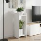 vidaXL Βάση φυτών Λευκός 30 x 30 x 80 cm Μηχανικά επεξεργασμένο ξύλο