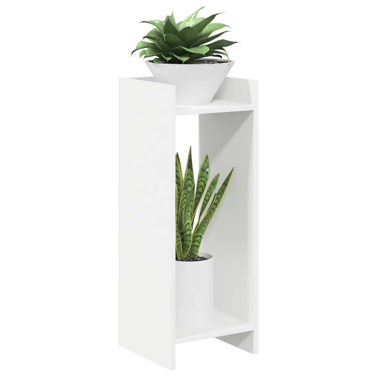 vidaXL Βάση φυτών 2 τμχ. Λευκός 30 x 30 x 80 cm