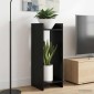 vidaXL Βάση φυτών Μαύρη Δρυς 30 x 30 x 80 cm
