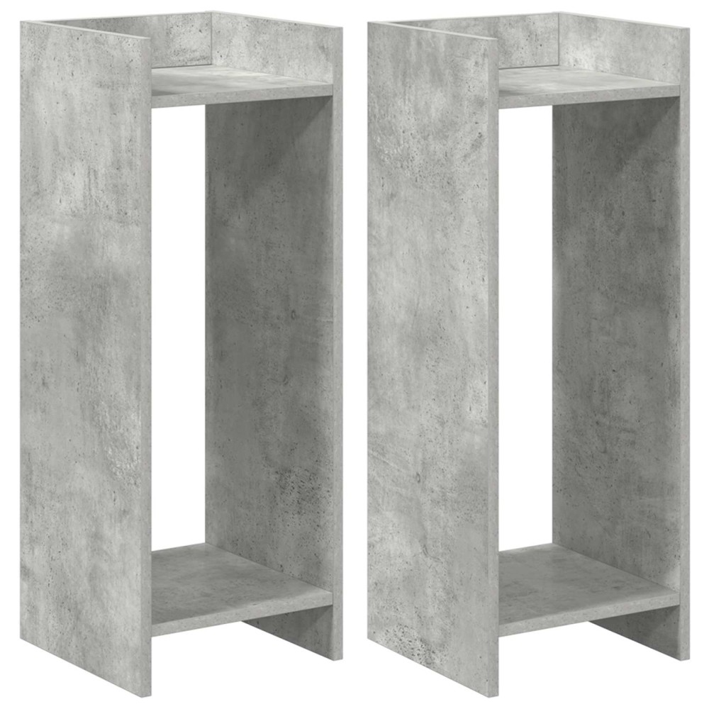 vidaXL Βάση φυτών 2 τμχ. Σκυρόχρωμο Γκρι 30 x 30 x 80 cm