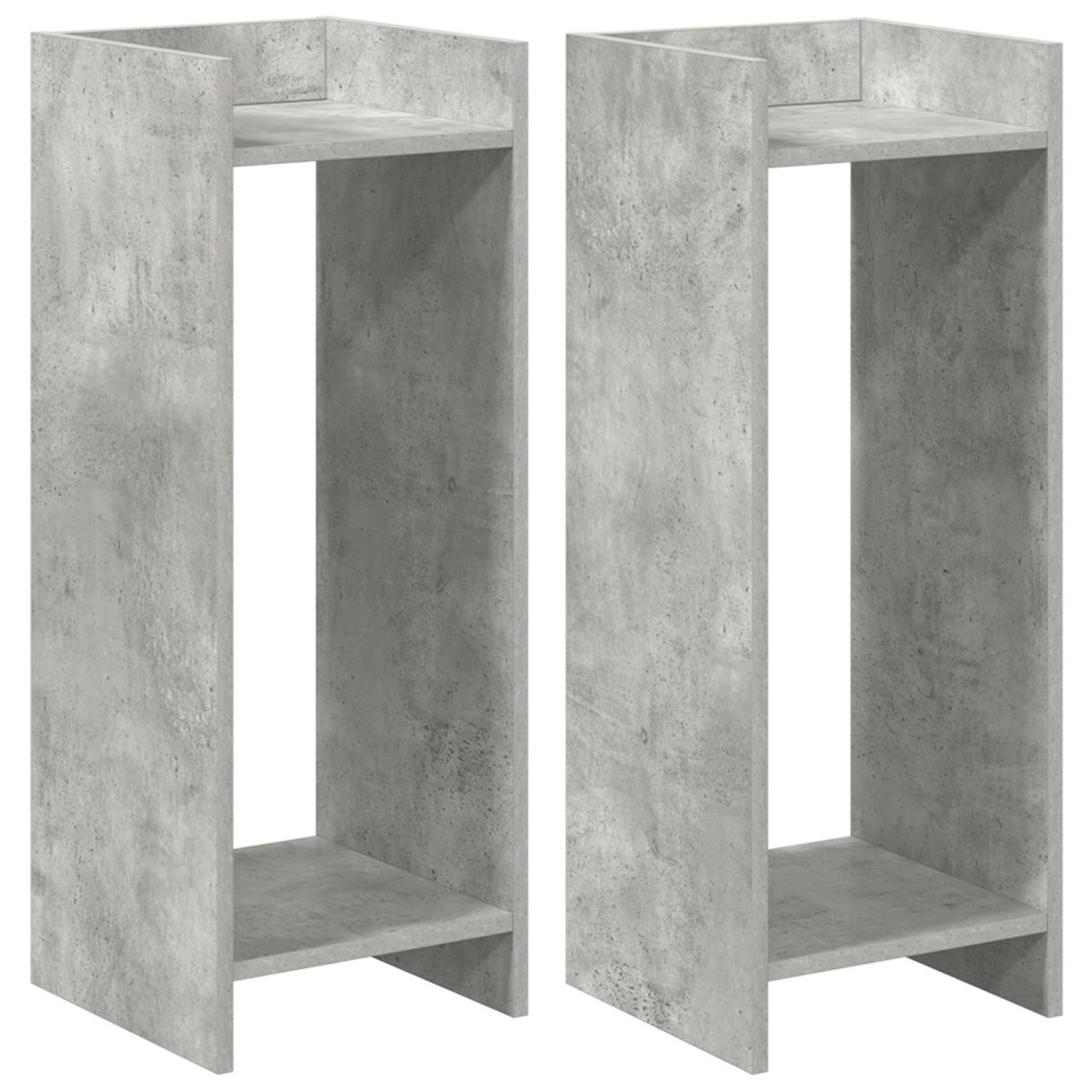 vidaXL Βάση φυτών 2 τμχ. Σκυρόχρωμο Γκρι 30 x 30 x 80 cm