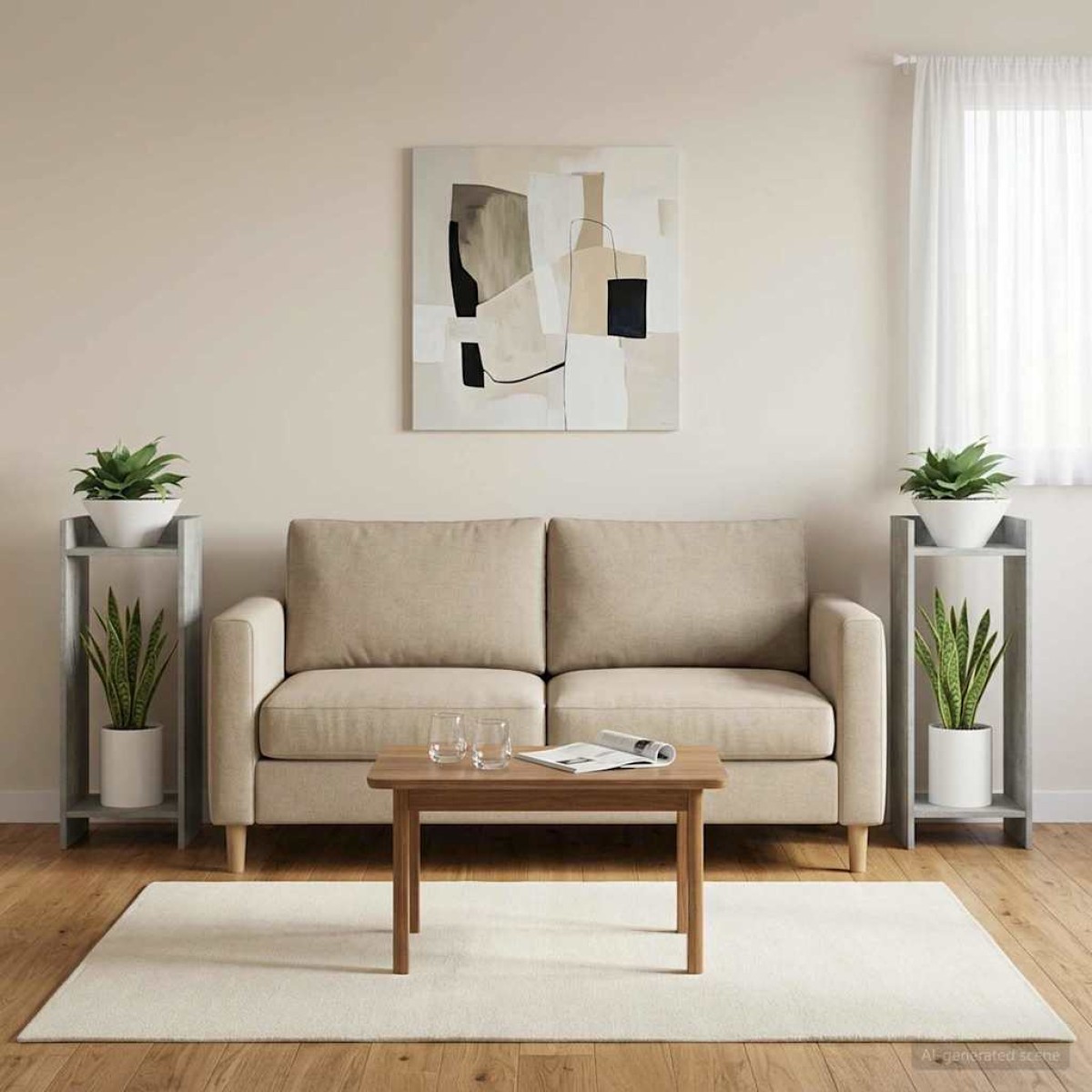vidaXL Βάση φυτών 2 τμχ. Σκυρόχρωμο Γκρι 30 x 30 x 80 cm