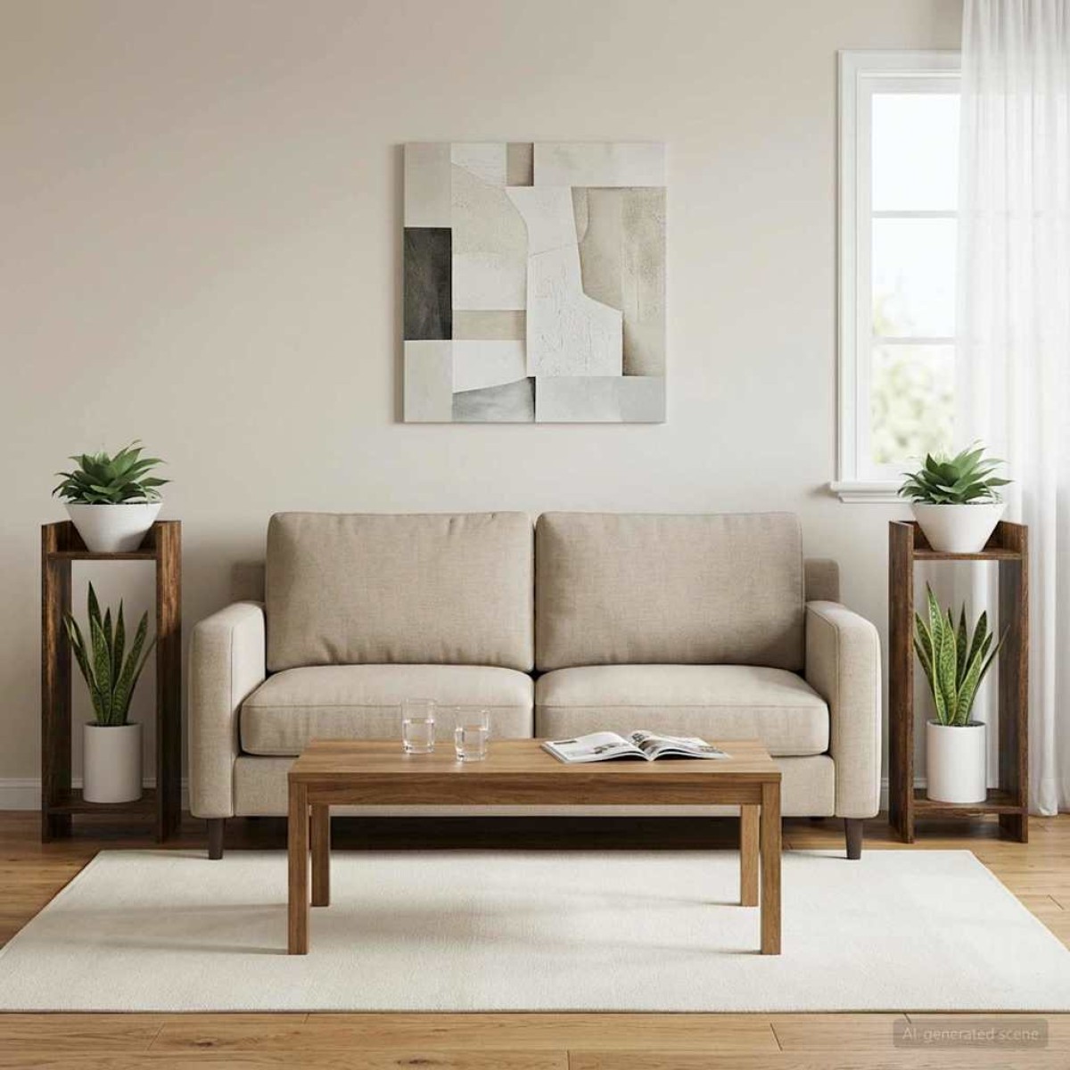 vidaXL Βάση φυτών 2 τμχ. Καπνιστή Δρυς 30 x 30 x 80 cm