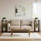 vidaXL Βάση φυτών 2 τμχ. Καπνιστή Δρυς 30 x 30 x 80 cm