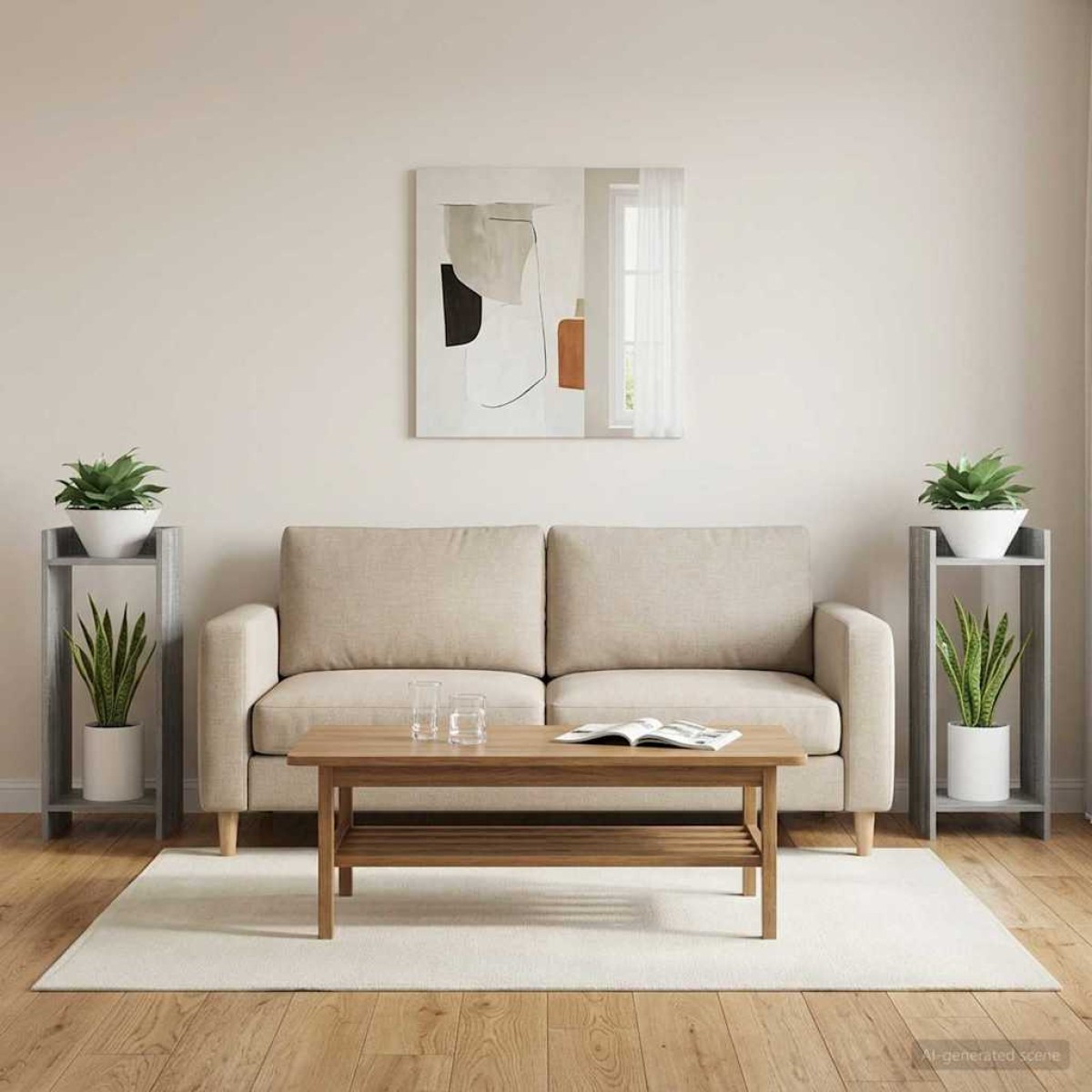 vidaXL Βάση φυτών 2 τμχ. Γκρι Σονομά 30 x 30 x 80 cm
