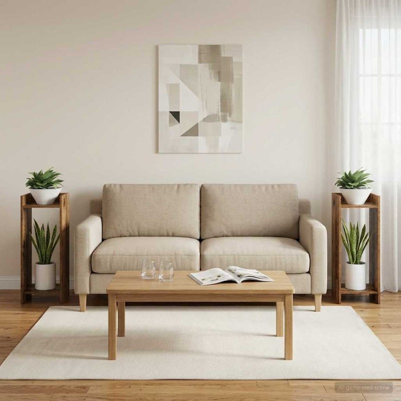 vidaXL Βάση φυτών 2 τμχ. Παλιό ξύλο 30 x 30 x 80 cm
