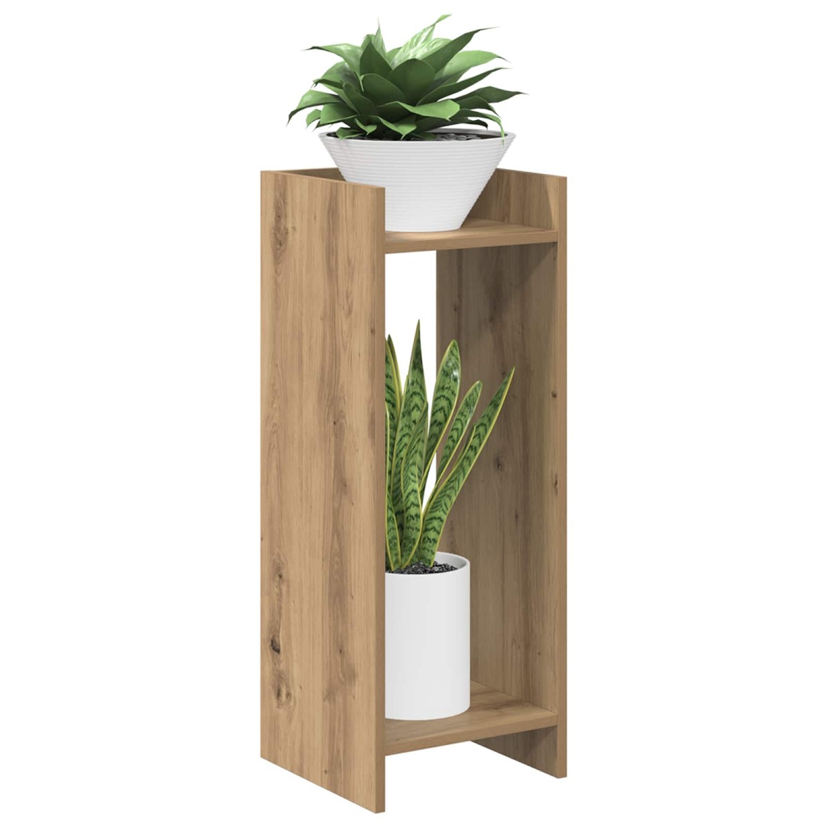vidaXL Βάση φυτών Τεχνίτικη Δρυς 30 x 30 x 80 cm