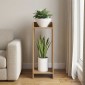 vidaXL Βάση φυτών Τεχνίτικη Δρυς 30 x 30 x 80 cm
