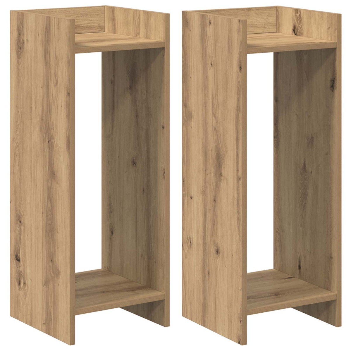vidaXL Βάση φυτών 2 τμχ. Τεχνίτικη Δρυς 30 x 30 x 80 cm