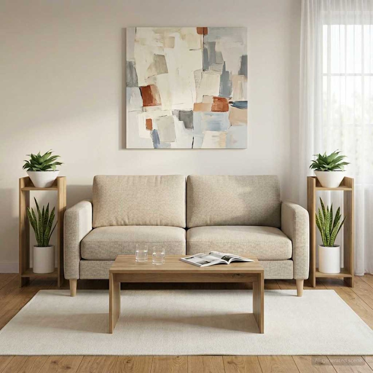 vidaXL Βάση φυτών 2 τμχ. Τεχνίτικη Δρυς 30 x 30 x 80 cm