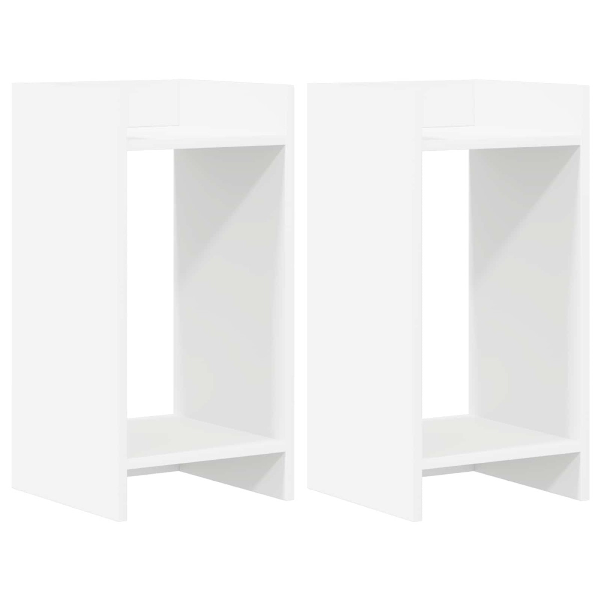 vidaXL Βάση φυτών 2 τμχ. Λευκός 30 x 30 x 60 cm