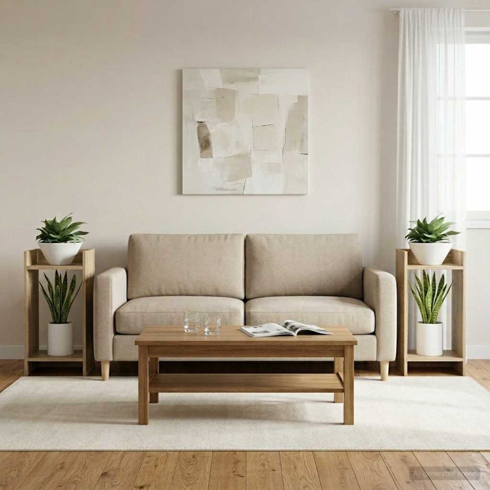 vidaXL Βάση φυτών 2 τμχ. Δρύς Sonoma 30 x 30 x 60 cm