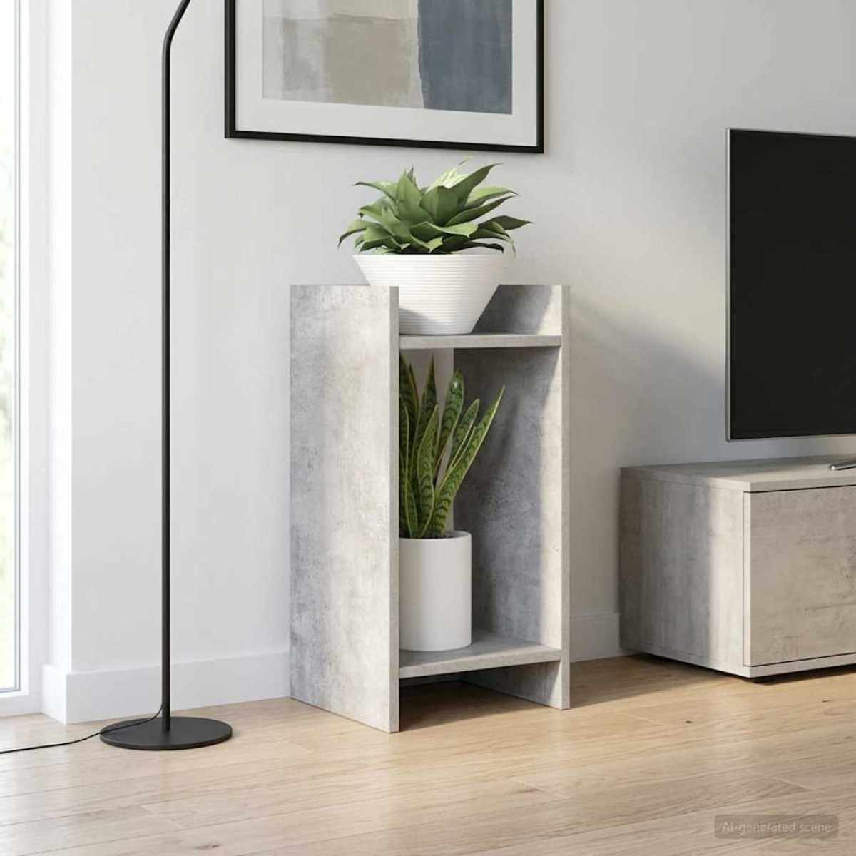 vidaXL Βάση φυτών 2 τμχ. Σκυρόχρωμο Γκρι 30 x 30 x 60 cm