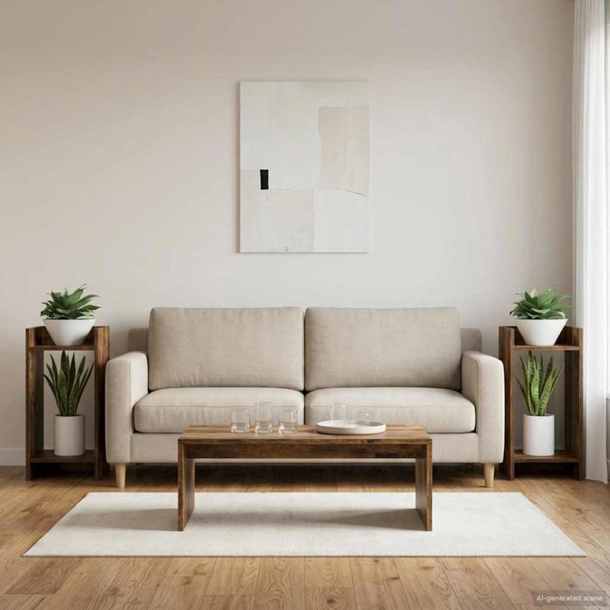 vidaXL Βάση φυτών 2 τμχ. Καπνιστή Δρυς 30 x 30 x 60 cm