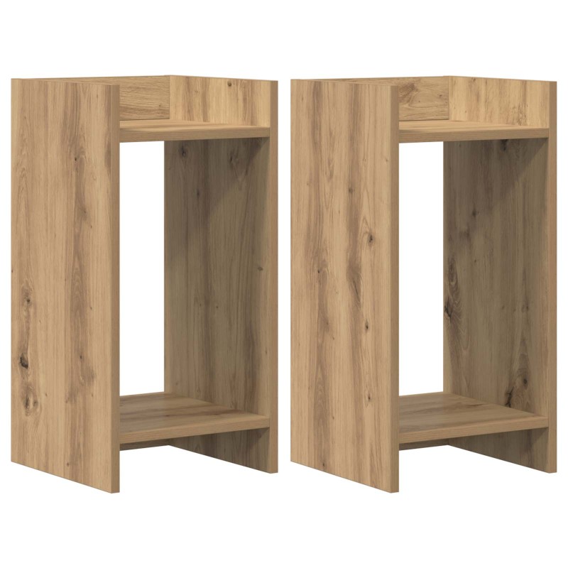 vidaXL Βάση φυτών 2 τμχ. Τεχνίτικη Δρυς 30 x 30 x 60 cm