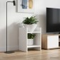 vidaXL Βάση φυτών Λευκός 30 x 30 x 40 cm Μηχανικά επεξεργασμένο ξύλο