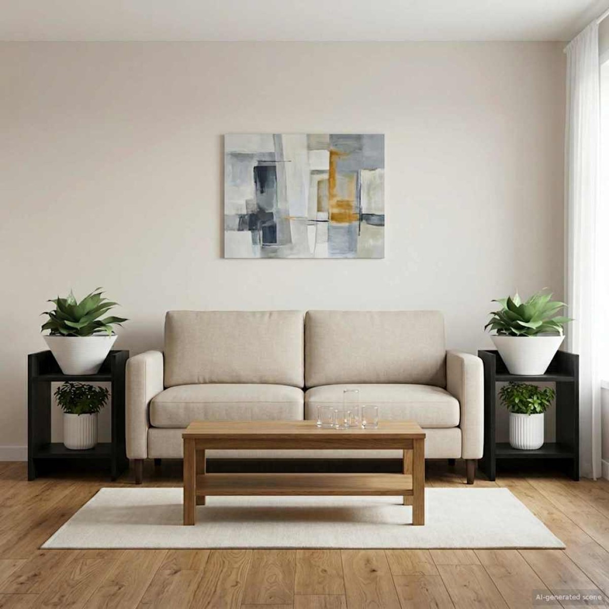 vidaXL Βάση φυτών 2 τμχ. Μαύρη Δρυς 30 x 30 x 40 cm