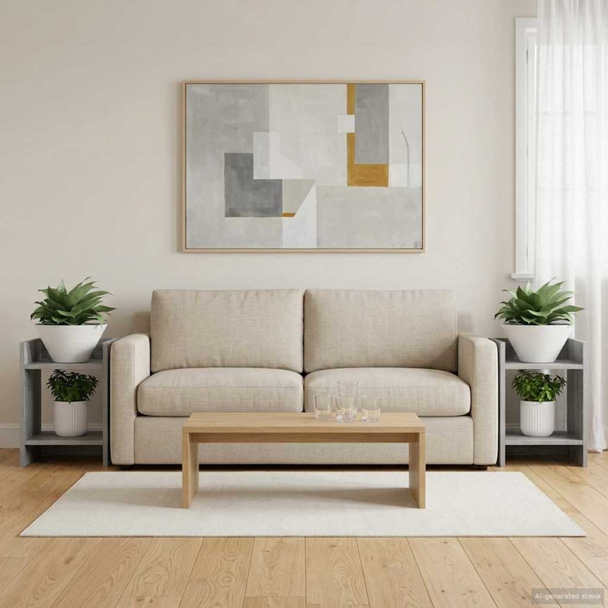 vidaXL Βάση φυτών 2 τμχ. Γκρι Σονομά 30 x 30 x 40 cm