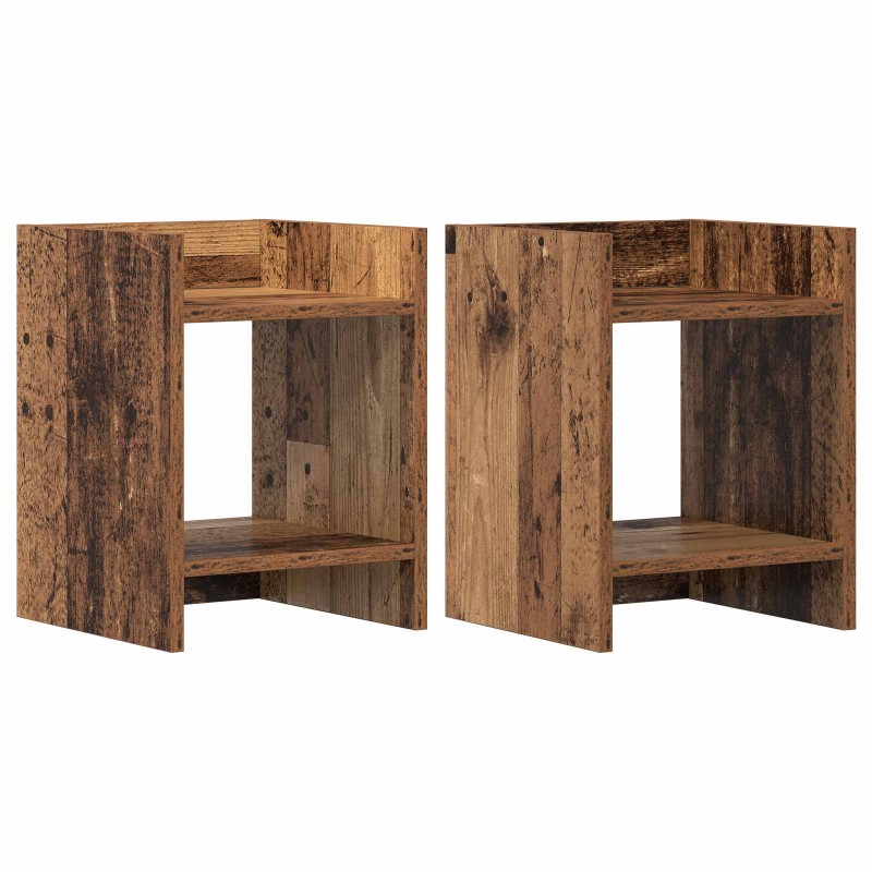 vidaXL Βάση φυτών 2 τμχ. Παλιό ξύλο 30 x 30 x 40 cm